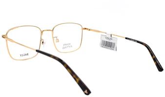 Shop BALLY BY5039-D Kacamata Optik Metal Emas Persegi - Seri Smart Business BY5039-D 030