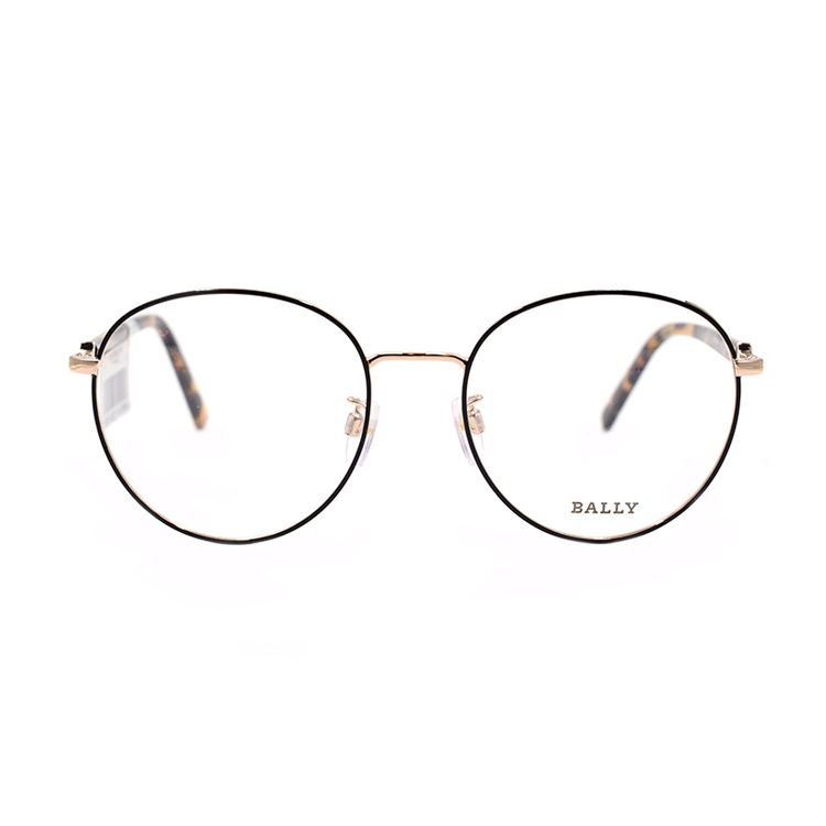 Lookbook BALLY BY5046-H Kacamata Bingkai Bulat Hitam Emas - Seri Avant-Garde BY5046-H 005
