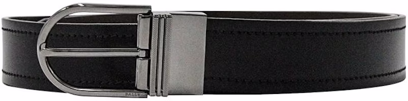 BALLY Classic Black Leather Reversible Belt, 4cm Wide, Business Casual. 6229046 BALLY Classic Black Leather Reversible Belt, 4cm Wide, Business Casual. 6229046