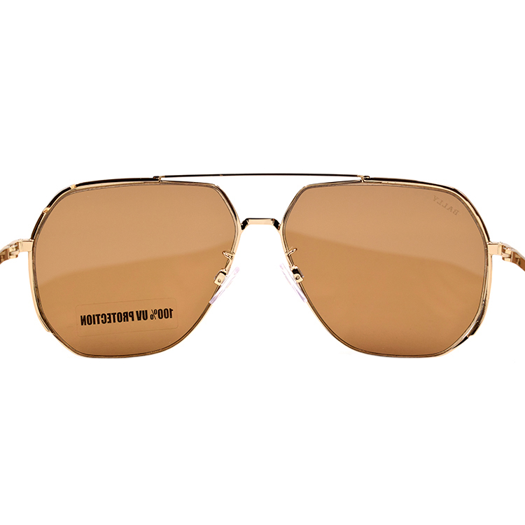 Shop BALLY Cermin Mata Sukan Double-Beam BY0063-H Emas/Coklat Gelap BY0063-H 28E