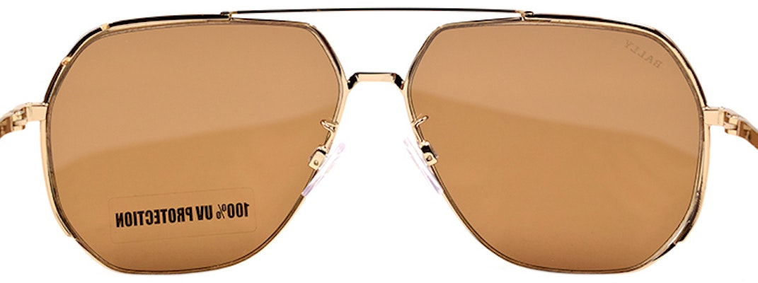 BALLY Cermin Mata Sukan Double-Beam BY0063-H Emas/Coklat Gelap BY0063-H 28E Shop BALLY Cermin Mata Sukan Double-Beam BY0063-H Emas/Coklat Gelap BY0063-H 28E