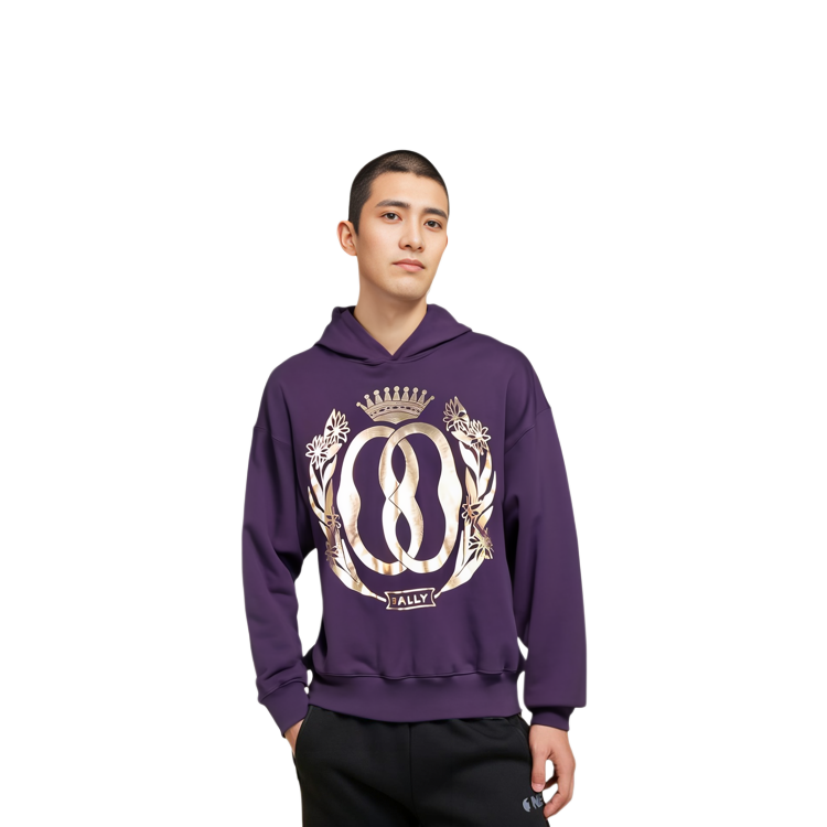 Shop BALLY Hoodie Grafis Orchid Purple. MJE03BC0227-U409