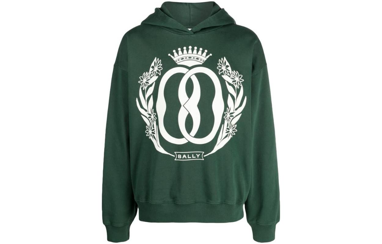 Order BALLY Hoodie Sweater Lengan Panjang Motif Bunga Hijau. MJE03BCO227U652