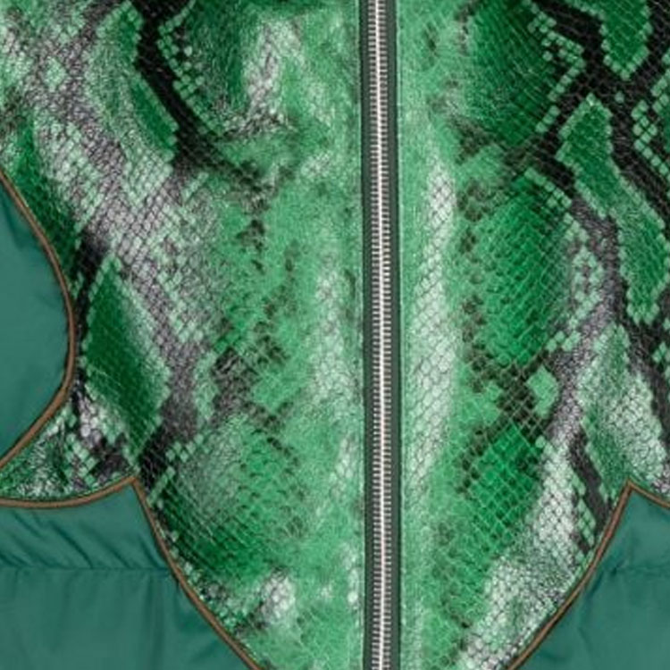 Purchase 발리 그린 스네이크 프린트 지퍼 캐주얼 베스트. 6305031