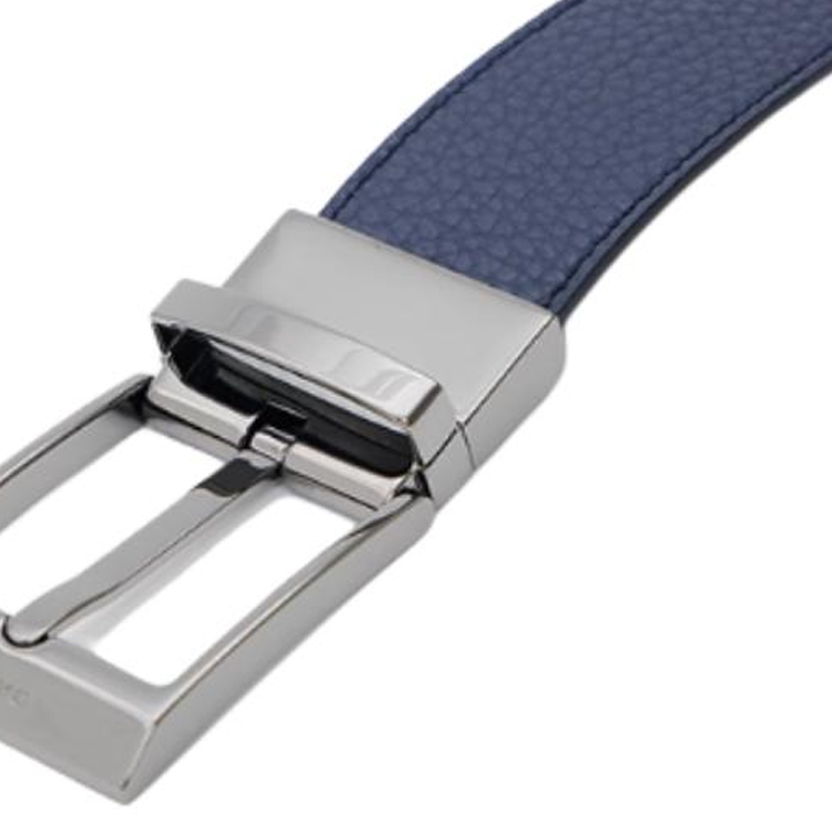 Shop BALLY 字母標誌皮帶, 深藍色紋理設計, 寬度3.5CM. 6308117