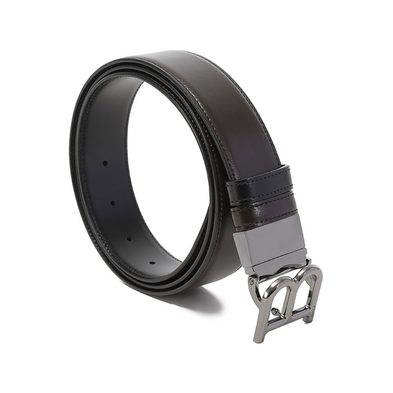 Lookbook 발리 가죽 리버시블 벨트 B 버클, 조절 가능, 폭 3.5cm. 6303184