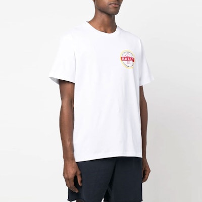 バリー ロゴプリント クルーネック半袖Tシャツ ホワイト 6303583 Purchase バリー ロゴプリント クルーネック半袖Tシャツ ホワイト 6303583