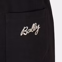 Shop BALLY 海軍藍時尚針織長褲 紋路標誌 彈性腰頭 運動休閒款式 6306526