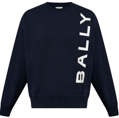 BALLY Navy Blue Letter Logo Print Long Sleeve Sweatshirt 6307046 Buy BALLY Navy Blue Letter Logo Print Long Sleeve Sweatshirt 6307046