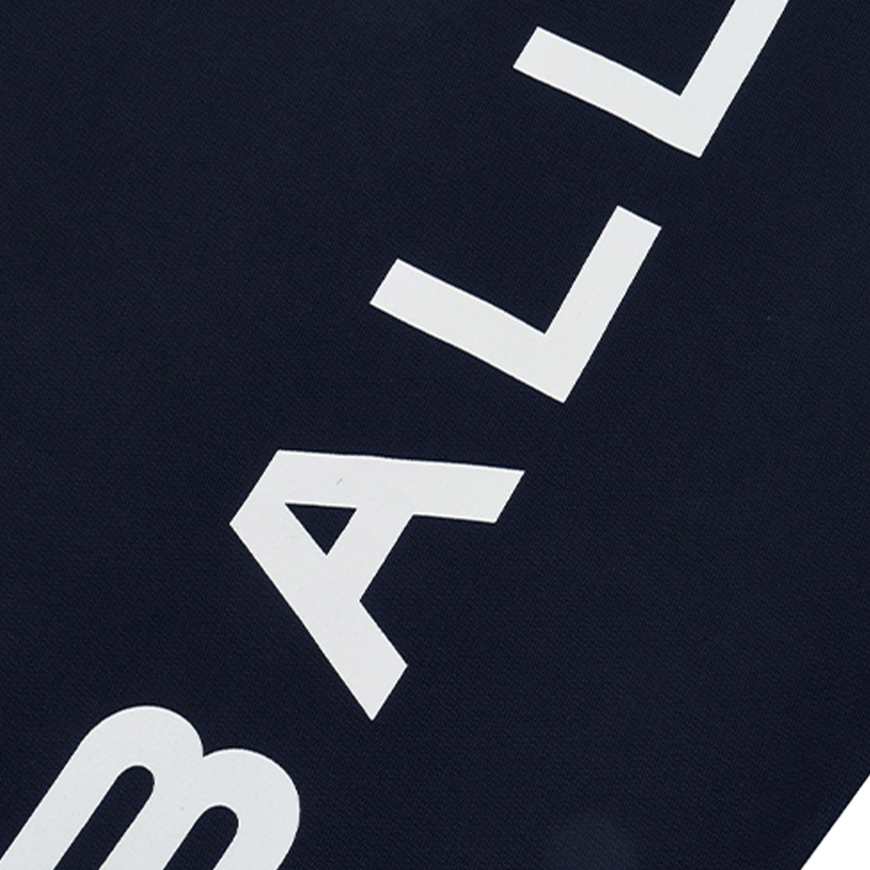 Sizing BALLY  Navy Blue Letter Logo Print Long Sleeve Sweatshirt 6307046