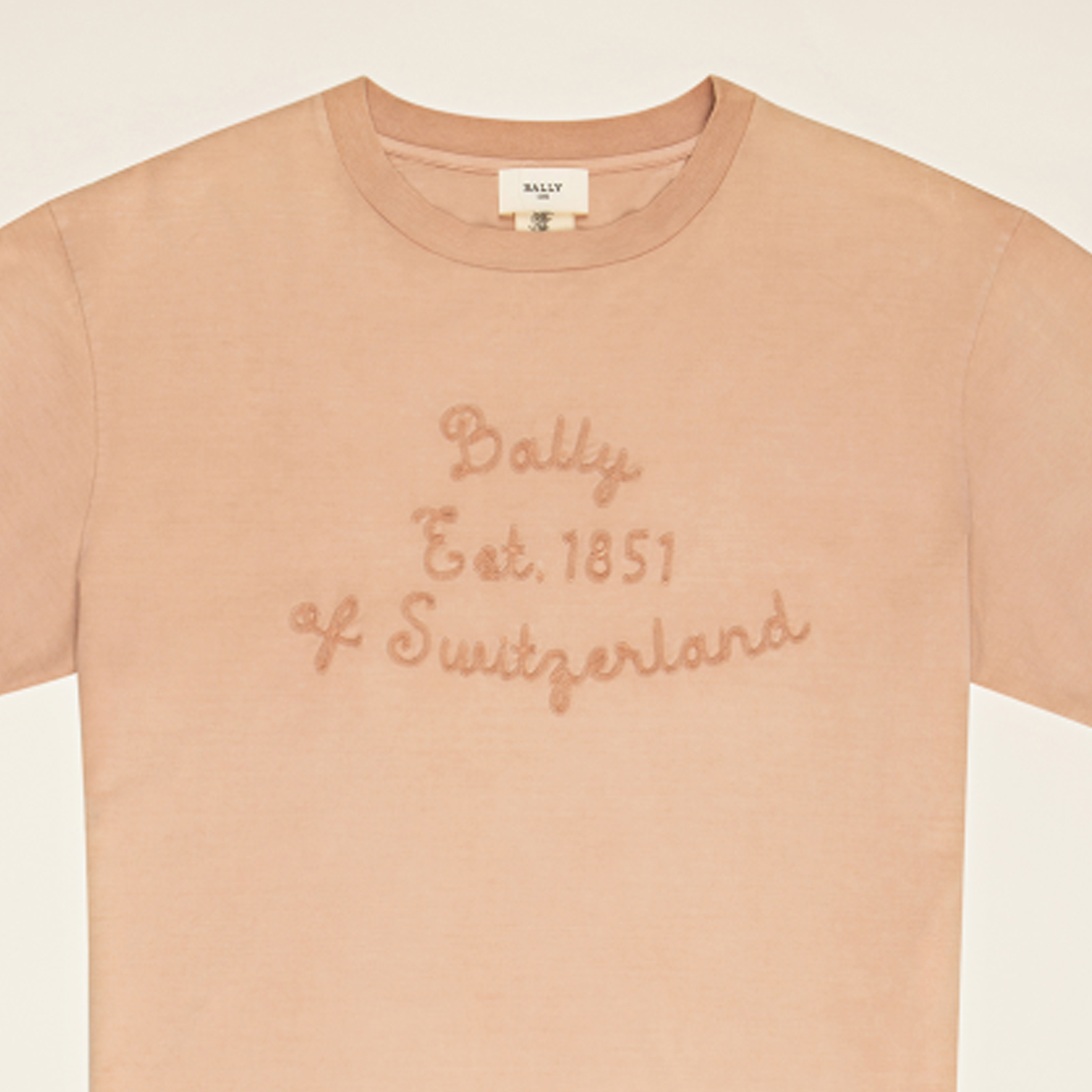 Details for 발리 핑크 로고 프린트 반팔 크루넥 티셔츠. 6300926