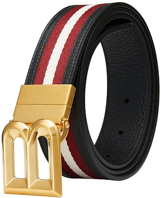 BALLY 紅色皮革腰帶,搭配標誌細節與扣環,寬度3.3公分。 6307313 Details for BALLY 紅色皮革腰帶,搭配標誌細節與扣環,寬度3.3公分。 6307313