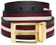 Buy BALLY Red Leather Belt with Pin Buckle, Two-Tone Design, 3.5cm Wide. 6306659