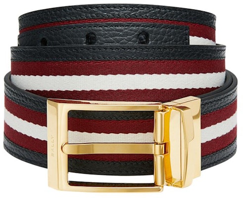 BALLY Red Leather Belt with Pin Buckle, Two-Tone Design, 3.5cm Wide. 6306659 Order BALLY Red Leather Belt with Pin Buckle, Two-Tone Design, 3.5cm Wide. 6306659