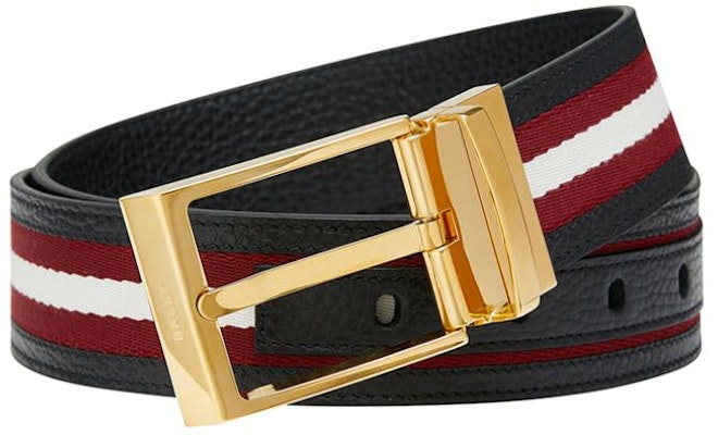 BALLY Red Leather Belt with Pin Buckle, Two-Tone Design, 3.5cm Wide. 6306659 Purchase BALLY Red Leather Belt with Pin Buckle, Two-Tone Design, 3.5cm Wide. 6306659