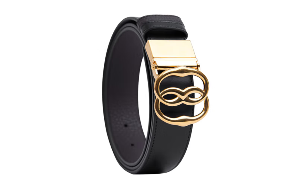 Lookbook BALLY Sabuk Kulit Reversible Logo B Ganda, Adjustable, Hitam, Lebar 3.5CM 6305108