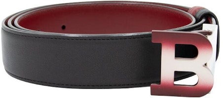 BALLY Reversible Gradient Logo Buckle Leather Belt 3.5cm Wide. 6302003 BALLY Reversible Gradient Logo Buckle Leather Belt 3.5cm Wide. 6302003