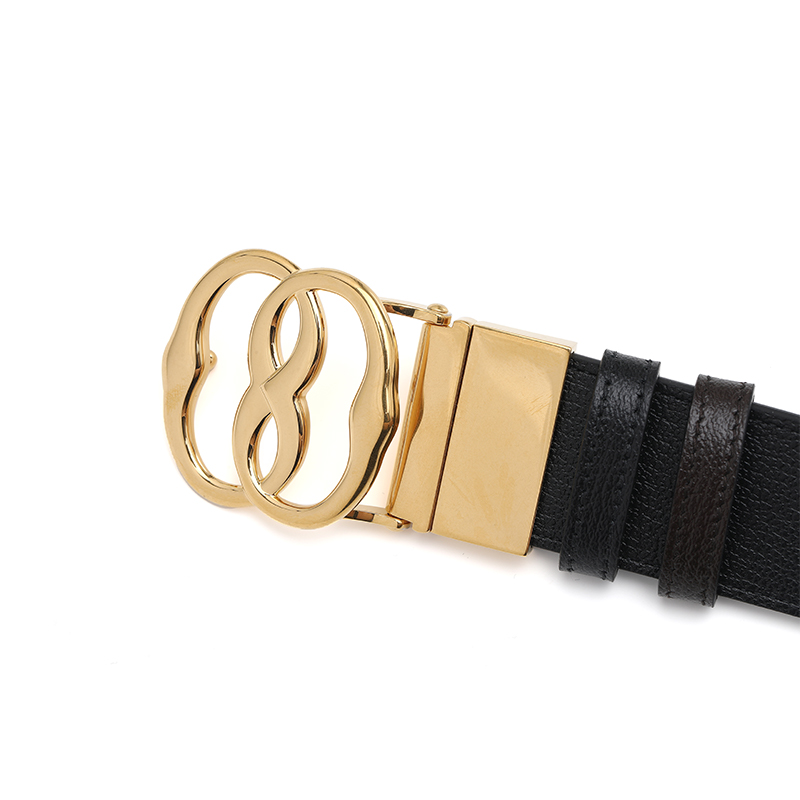 Purchase BALLY Sabuk Kulit Reversible Gesper Emas Hitam/Coklat Adjustable 3.5cm Lebar MBB02MVT373I9430