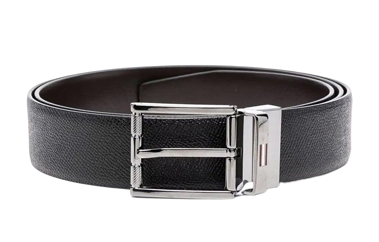 BALLY  Reversible Leather Belt with Buckle - 3.5cm Wide Fashion Design 6239295