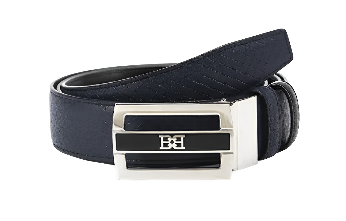 BALLY  Reversible Logo Belt Navy Blue 3.5cm 6301416 圖 3