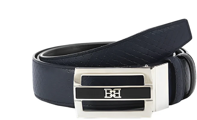 BALLY 雙面徽標皮帶 海軍藍 3.5cm 6301416 Lookbook BALLY 雙面徽標皮帶 海軍藍 3.5cm 6301416