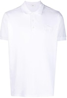 BALLY Solid Color Logo Embroidered Short Sleeve Polo Shirt - White 6305943 BALLY Solid Color Logo Embroidered Short Sleeve Polo Shirt - White 6305943