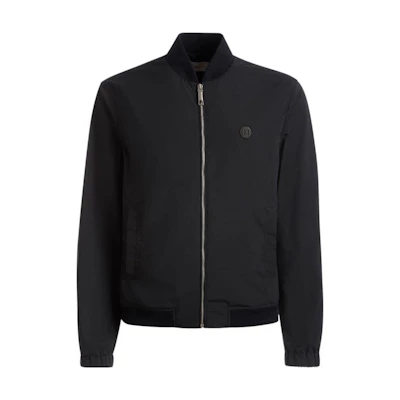 BALLY Solid Logo Long-Sleeve Jacket in Black MOU058NY030