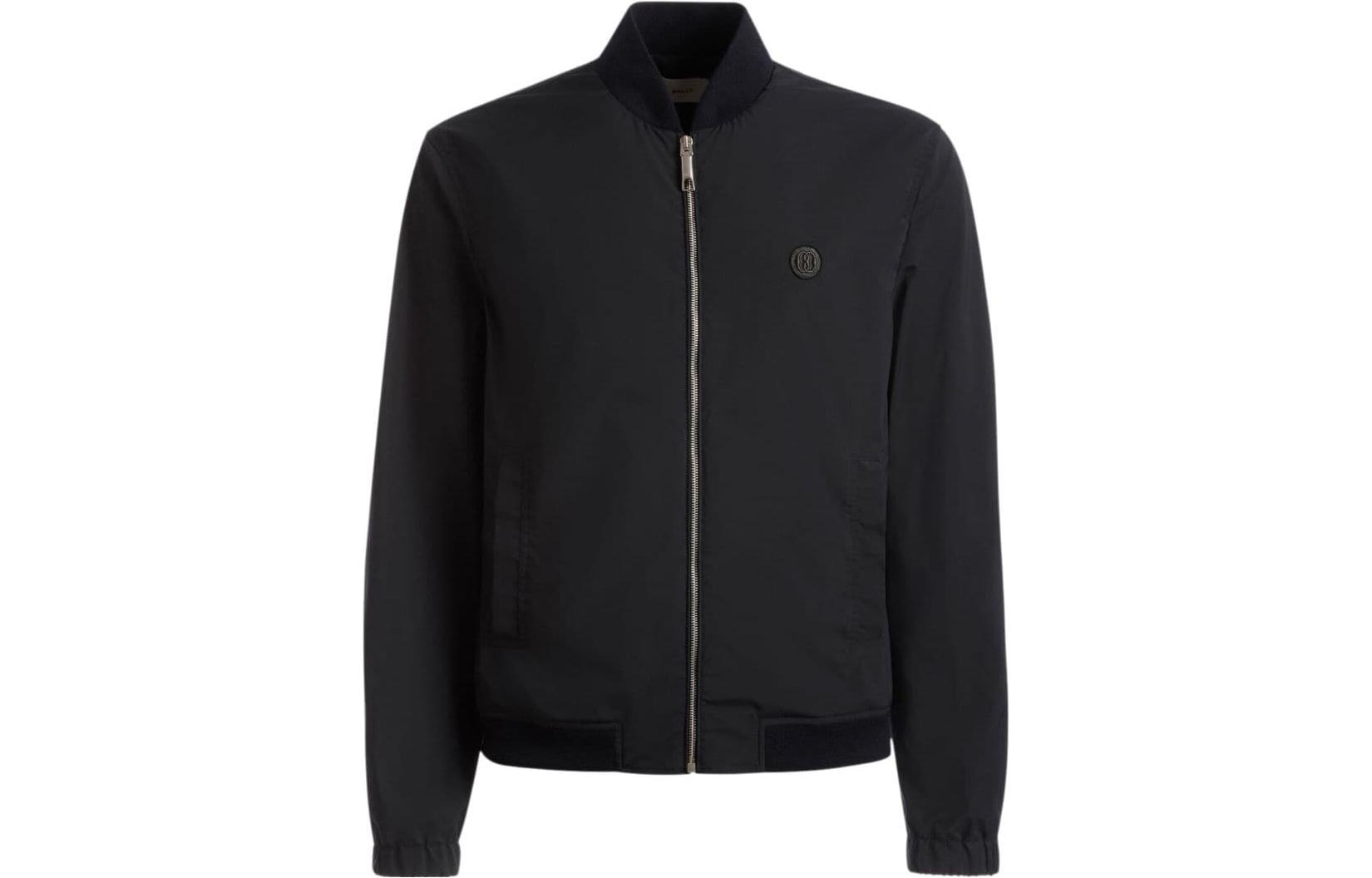 Order BALLY  Solid Logo Long-Sleeve Jacket in Black MOU058NY030