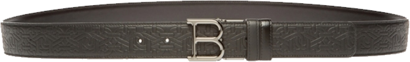 BALLY Stylish Casual Simple Leather Belt Black 3.5cm Width. 6300364 BALLY Stylish Casual Simple Leather Belt Black 3.5cm Width. 6300364