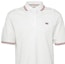 Sizing BALLY Baju Polo Putih Lengan Pendek dengan Trim Berjalur. M5BA760F-7S372-F010