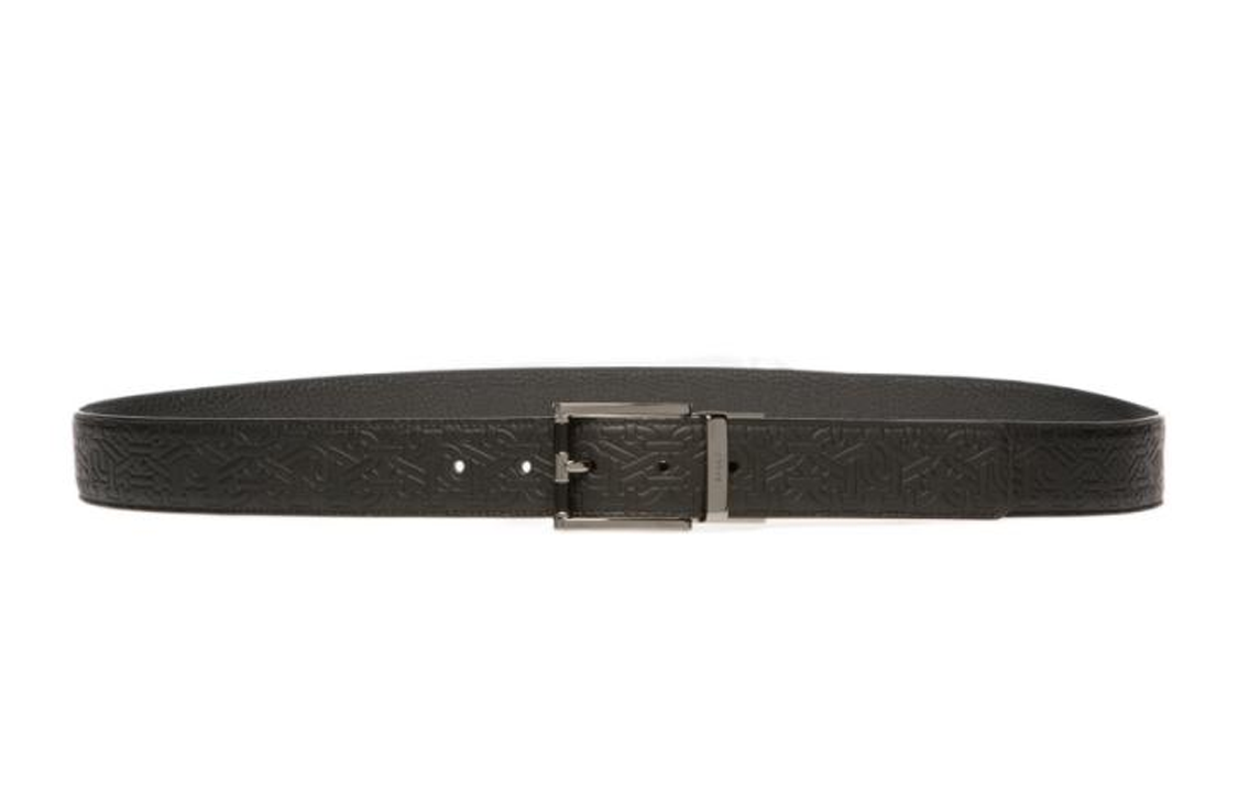 BALLY ASTOR  Black Leather Belt - 3.5cm Wide 6300010