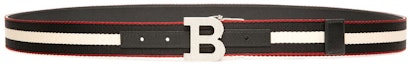 Order Bally B Buckle Leather Belt, Multi-Color, 3.5cm Wide, Synthetic Fabric. 6235339