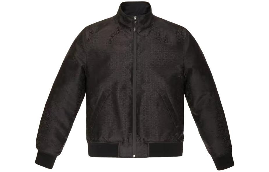 BALLY Black Colorblock Pattern Full-Print Long-Sleeve Jacket 6302069