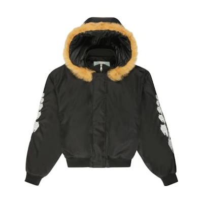 BALLY Black Hoodie Jacket with Animal Graphic Print Casual Design 6302876