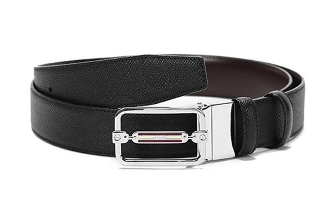 Order 발리 블랙 가죽 리버시블 벨트 3.5CM 6226700