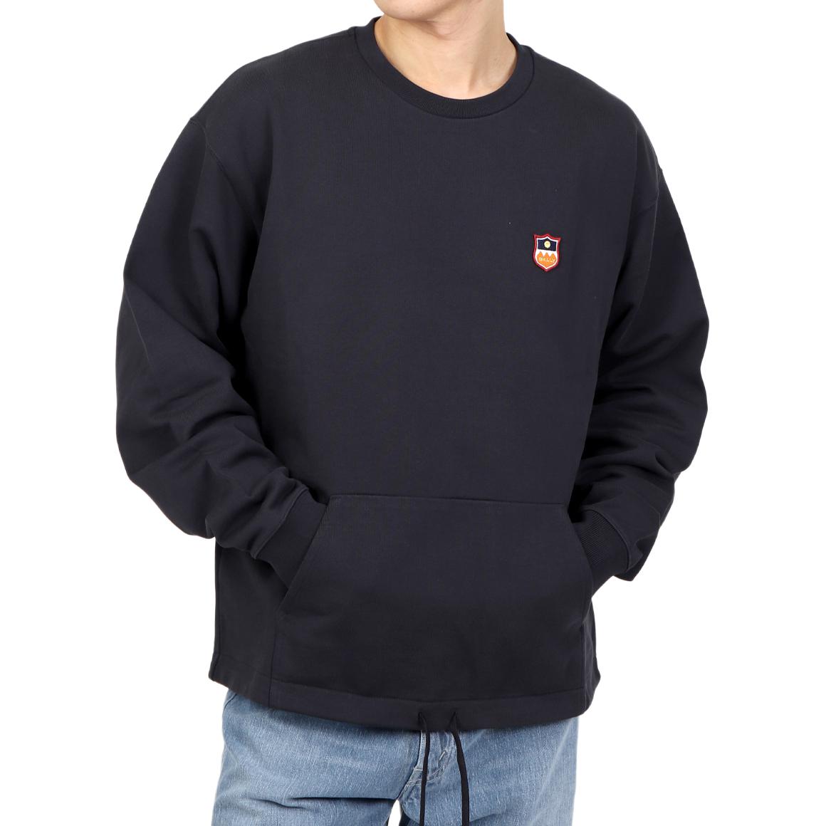 BALLY Black Long-Sleeve Sweatshirt with Logo Patch for Men MJE04PCO227U546