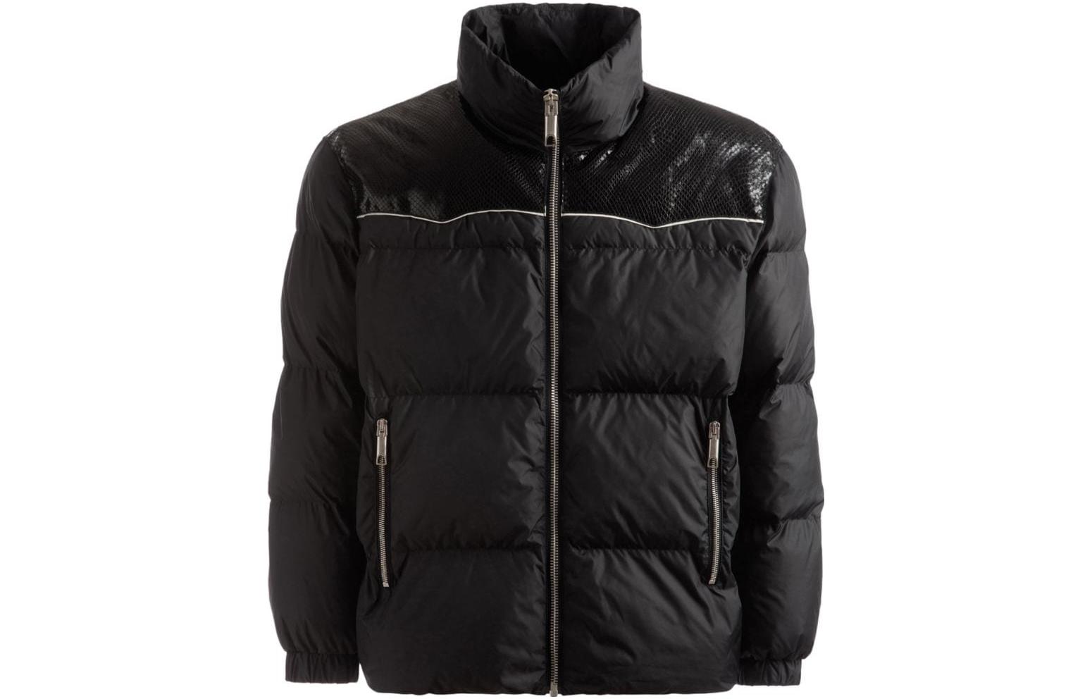 BALLY Black Quilted High-Neck Patchwork Jacket MOU04UNY098