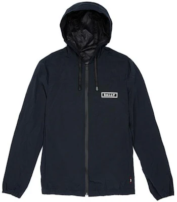 BALLY Black Zip-Up Hoodie Jacket with Chest Letter Print M3BA399F-5284 Buy BALLY Black Zip-Up Hoodie Jacket with Chest Letter Print M3BA399F-5284