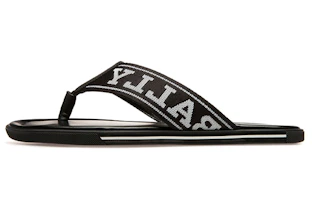 BALLY Border 'Black Leather and Fabric Sandal' 6221308 BALLY Border 'Black Leather and Fabric Sandal' 6221308