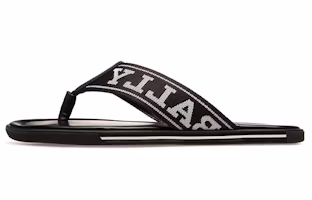 BALLY Border 'Black Leather and Fabric Sandal' 6221308 BALLY Border 'Black Leather and Fabric Sandal' 6221308