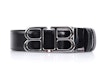 Order BALLY BRITT Leather Belt Black Blue Bicolor 3.5cm Wide 6235287