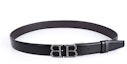 Purchase BALLY BRITT Leather Belt Black Blue Bicolor 3.5cm Wide 6235287