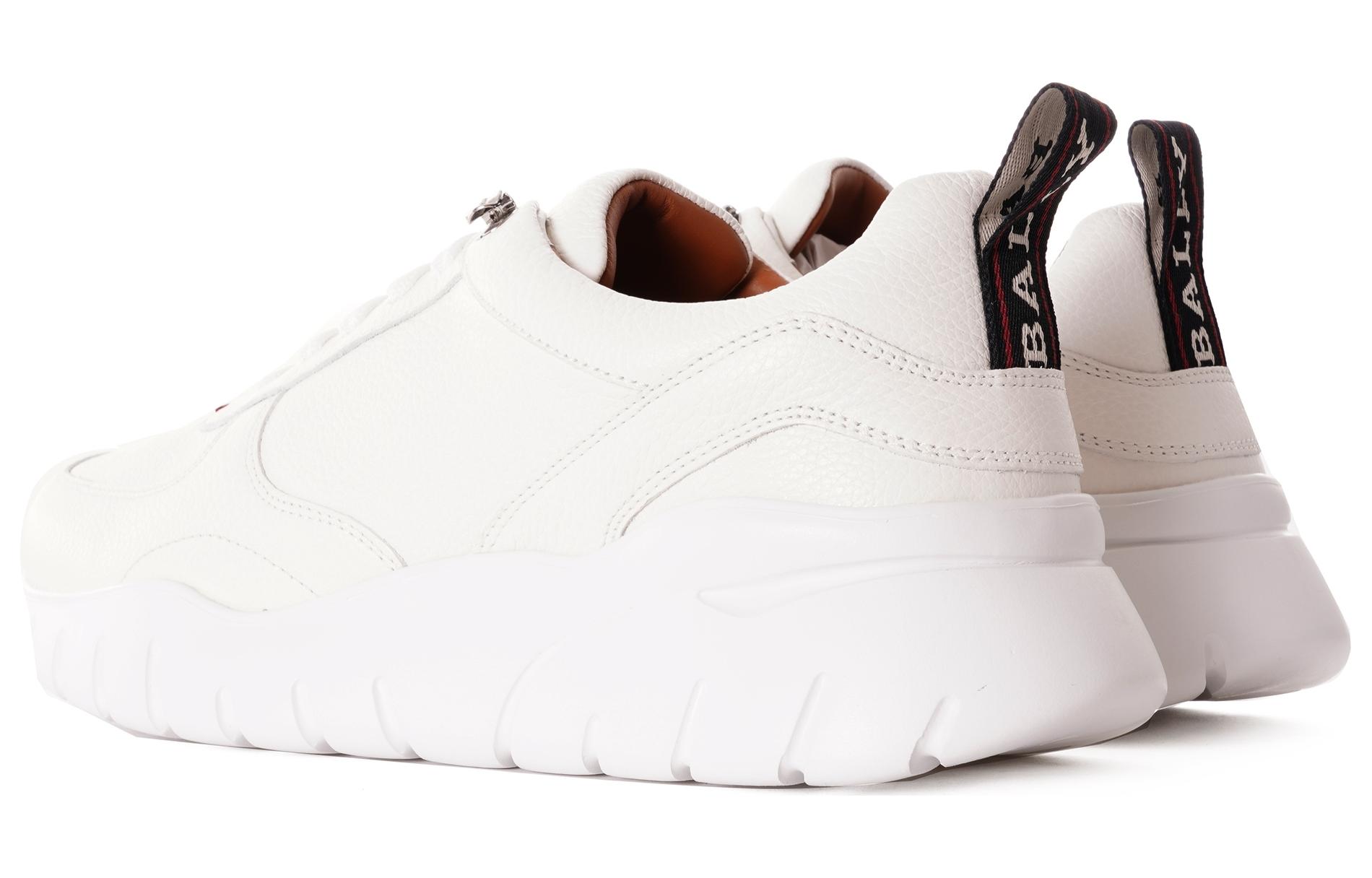 BALLY Calfskin Fashion Versatile Casual Sneaker 'White' 圖 4