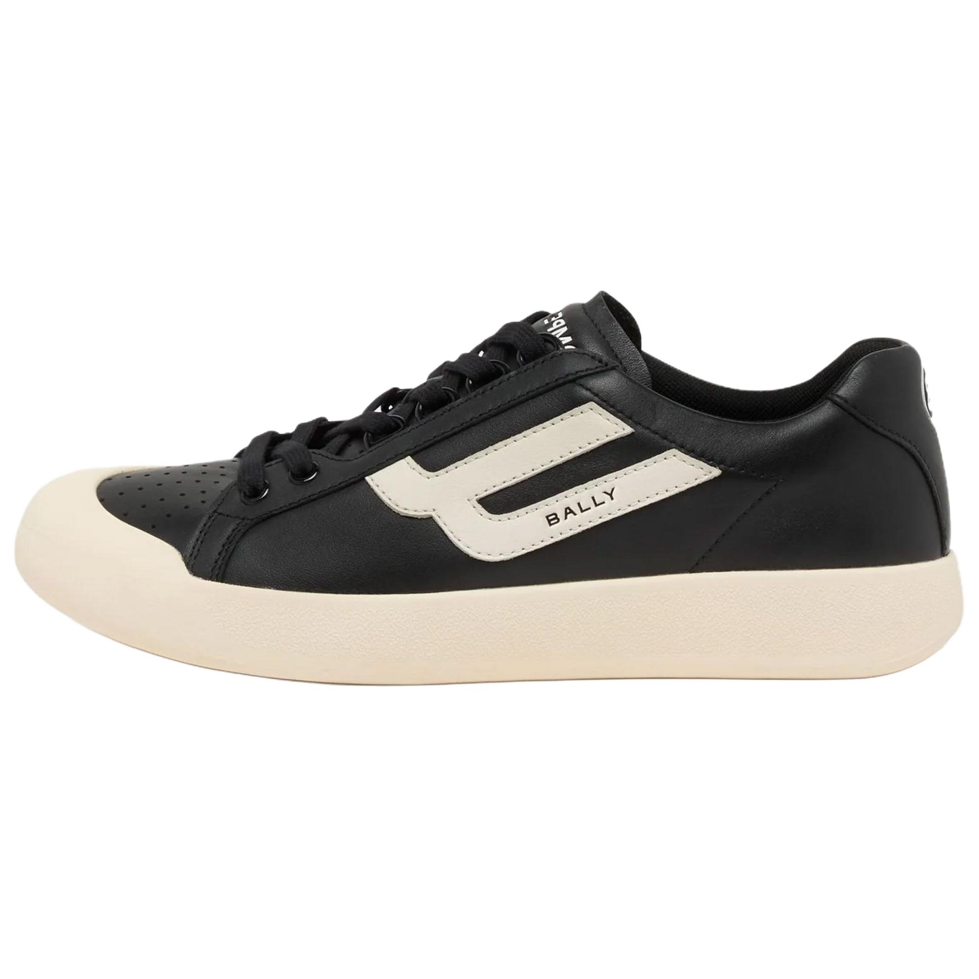 BALLY Competition Black Calf Leather Low-Top Lace-Up Sneakers 6313748
