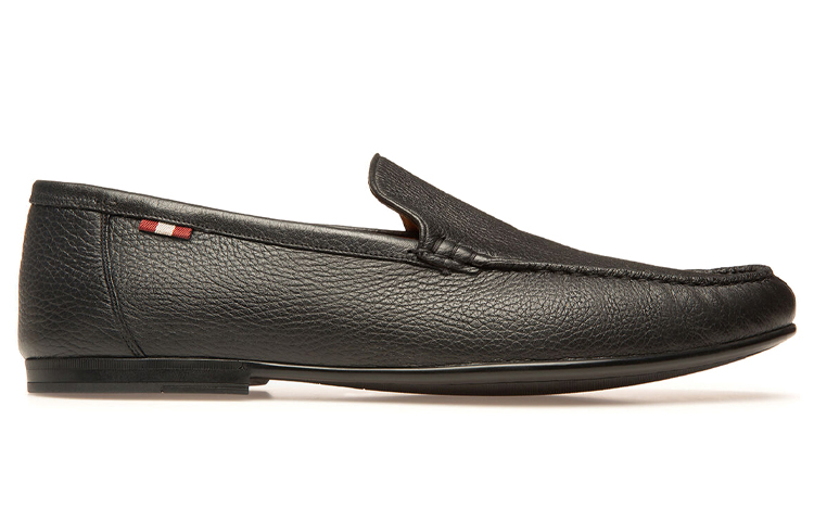 BALLY Craxon 'Black Pebbled Deer Leather Loafer' 圖 2