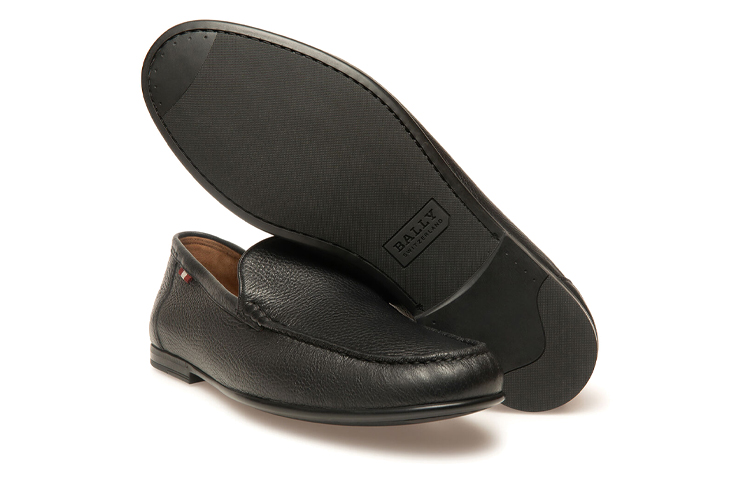 BALLY Craxon 'Black Pebbled Deer Leather Loafer' 圖 3