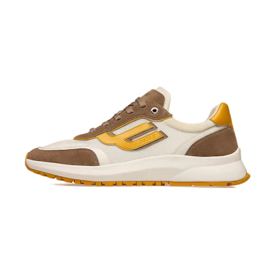 BALLY Demmy Leather Sneakers 'White Yellow Brown'