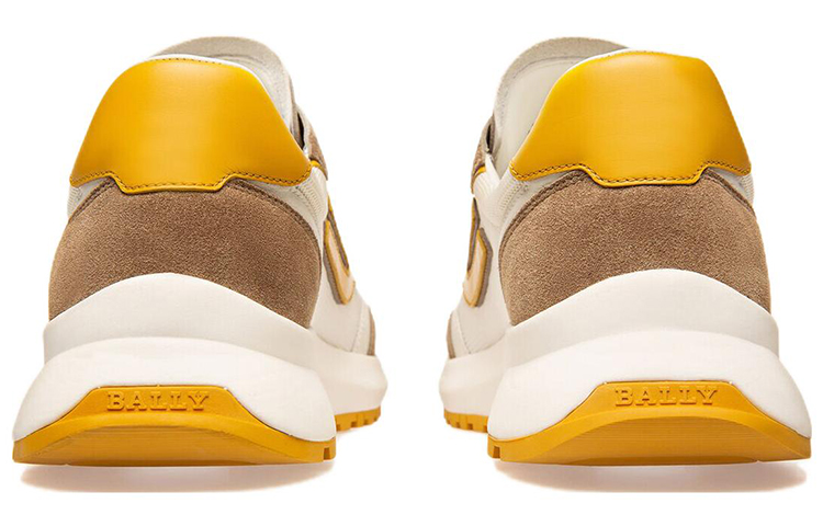 BALLY Demmy Leather Sneakers 'White Yellow Brown' 圖 3