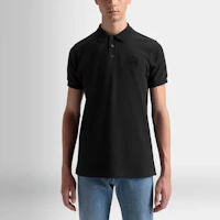 Lookbook BALLY 徽標黑色純棉休閒直筒 Polo 襯衫 M5BAB11F-C0228-U901