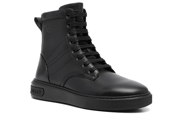 BALLY Embossed High-Top Sneaker 'Black' 圖 2